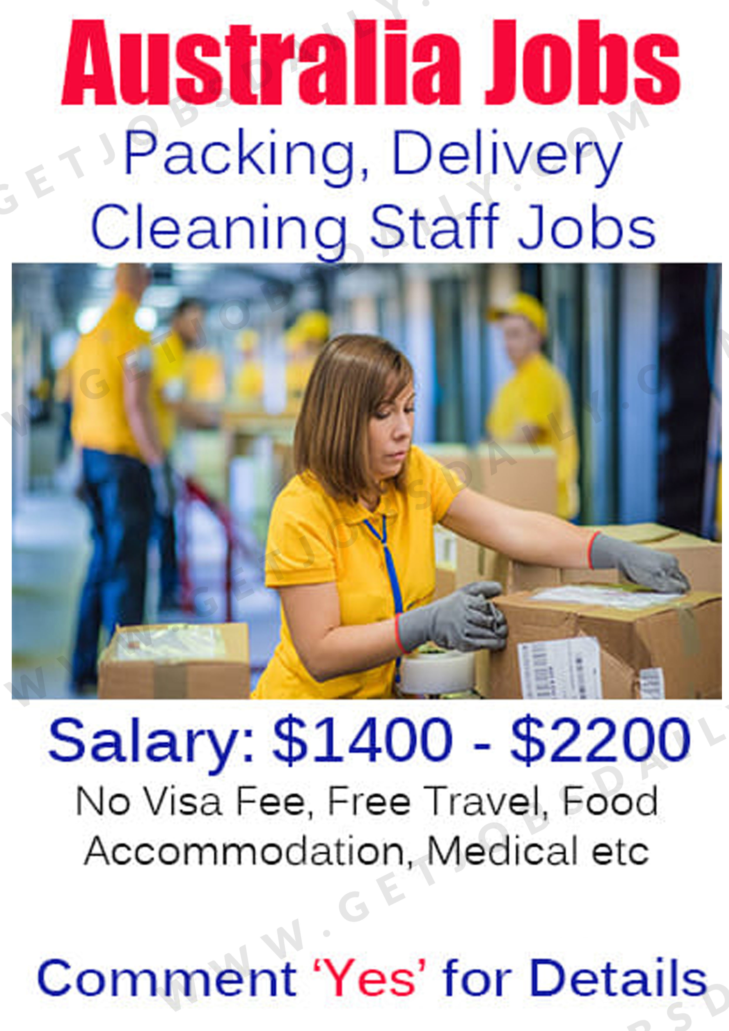 Packing , cleaning , delivery jobs in Australia Apply Now