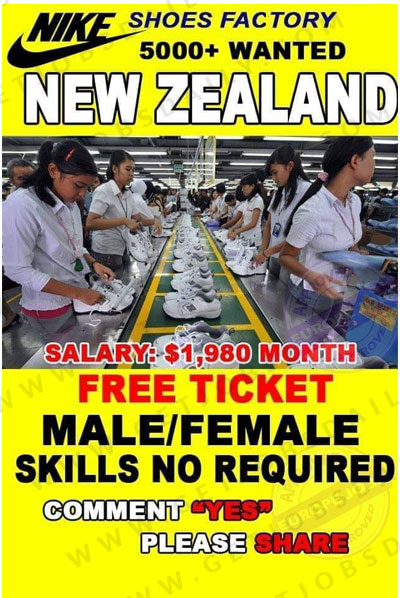 Nike shoe factory in New zealand | Hiring