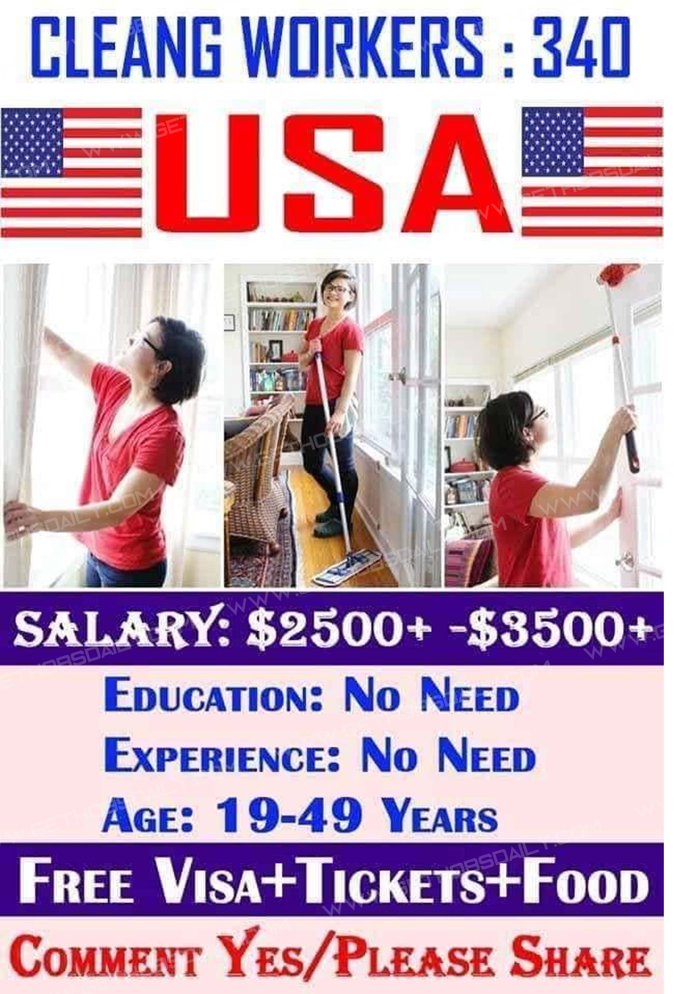 cleaning job i USA