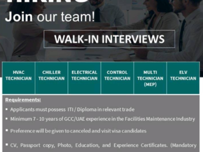 Walk -In Interviews