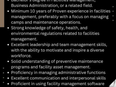 Facilities Manager