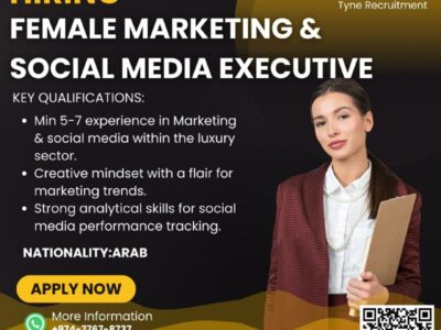Female Marketing & Social Media Executive