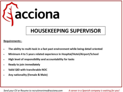 Housekeeping Supervisor