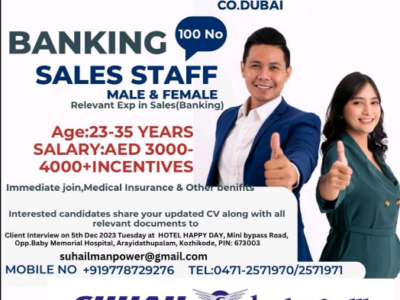 BANKING SALES STAFFS