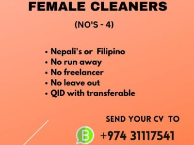 FEMALE CLEANERS